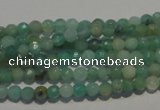 CAM810 15.5 inches 4mm faceted round Brazilian amazonite beads