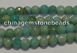 CAM811 15.5 inches 6mm faceted round Brazilian amazonite beads