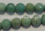 CAM815 15.5 inches 12mm faceted round Brazilian amazonite beads
