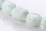 CAM84 faceted pebble natural amazonite 11*16mm beads Wholesale