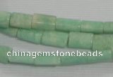 CAM854 15.5 inches 8*12mm flat tube natural Russian amazonite beads