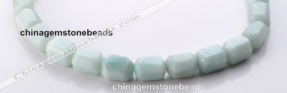 CAM86 16*17mm faceted pebble natural amazonite beads wholesale