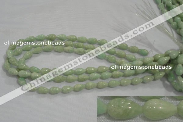 CAM860 15.5 inches 8*13mm teardrop natural Russian amazonite beads