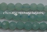 CAM905 15.5 inches 4mm faceted round amazonite gemstone beads wholesale