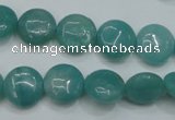 CAM915 15.5 inches 12mm flat round amazonite gemstone beads wholesale