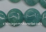 CAM919 15.5 inches 20mm flat round amazonite gemstone beads wholesale