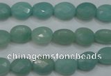 CAM950 15.5 inches 8*10mm faceted oval amazonite gemstone beads wholesale