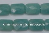 CAM961 15.5 inches 12*16mm faceted rectangle amazonite gemstone beads