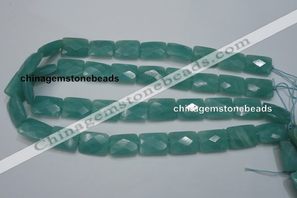 CAM963 15.5 inches 15*20mm faceted rectangle amazonite gemstone beads