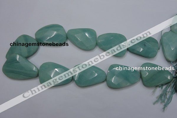 CAM970 15.5 inches 30*40mm faceted freefrom amazonite gemstone beads