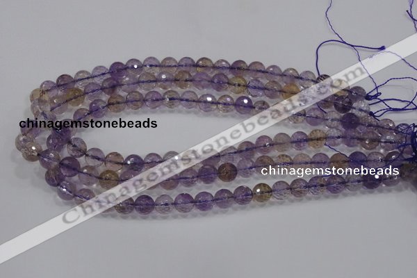 CAN08 15.5 inches 6mm faceted round natural ametrine gemstone beads