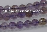 CAN09 15.5 inches 8mm faceted round natural ametrine gemstone beads