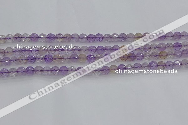 CAN106 15.5 inches 4.5mm faceted round ametrine gemstone beads