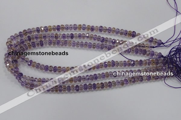 CAN15 15.5 inches 4*6mm faceted rondelle natural ametrine beads