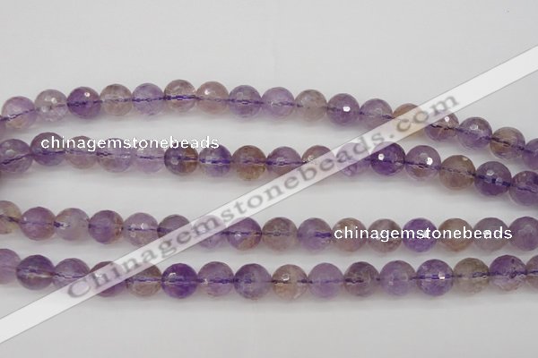 CAN153 15.5 inches 10mm faceted round natural ametrine beads