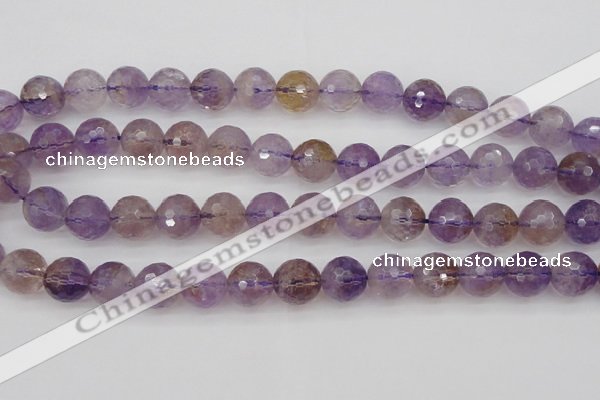 CAN154 15.5 inches 12mm faceted round natural ametrine beads