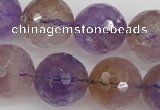 CAN155 15.5 inches 14mm faceted round natural ametrine beads