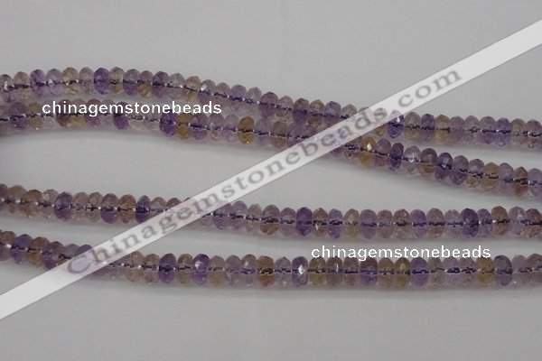 CAN159 15.5 inches 5*8mm faceted rondelle natural ametrine beads