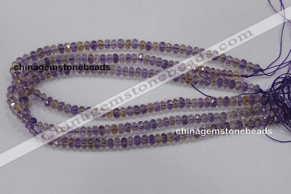 CAN16 15.5 inches 5*8mm faceted rondelle natural ametrine beads