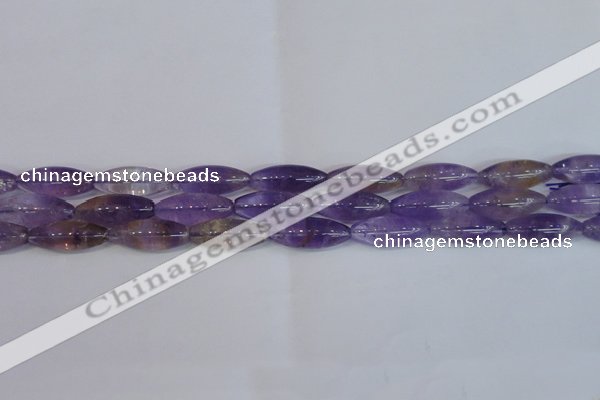 CAN178 15.5 inches 12*30mm rice natural ametrine gemstone beads