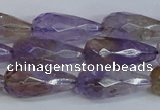 CAN180 15.5 inches 12*25mm faceted teardrop natural ametrine beads