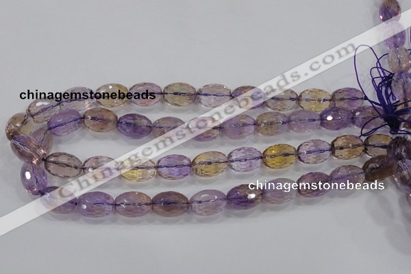 CAN20 15.5 inches 10*14mm faceted rice natural ametrine beads