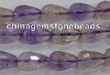 CAN23 15.5 inches 10*14mm faceted teardrop natural ametrine beads