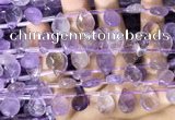 CAN239 Top drilled 10*14mm faceted briolette ametrine beads