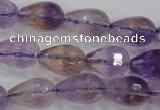 CAN24 15.5 inches 12*16mm faceted teardrop natural ametrine beads