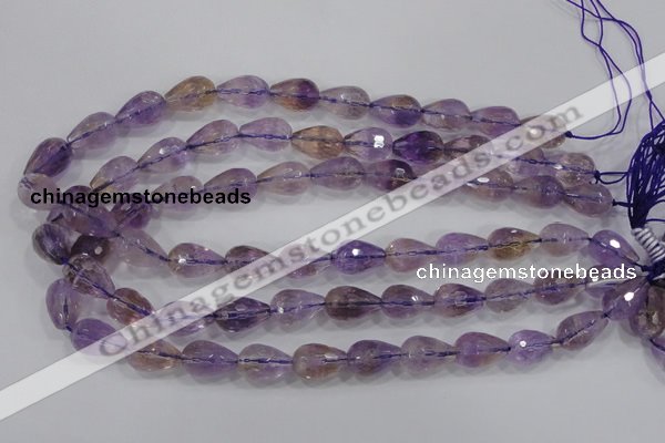 CAN24 15.5 inches 12*16mm faceted teardrop natural ametrine beads