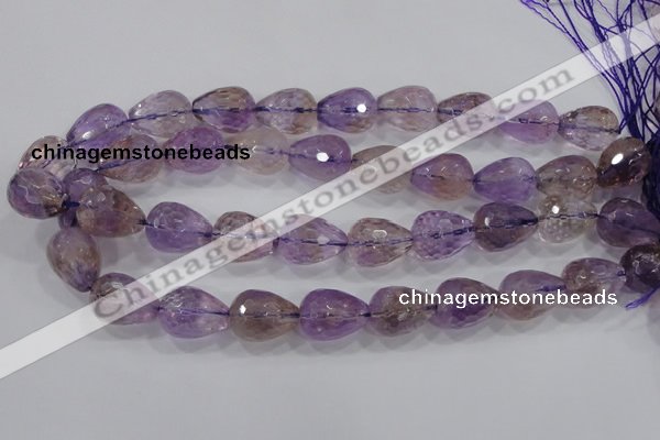 CAN25 15.5 inches 15*20mm faceted teardrop natural ametrine beads