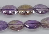 CAN32 15.5 inches 10*14mm faceted oval natural ametrine beads