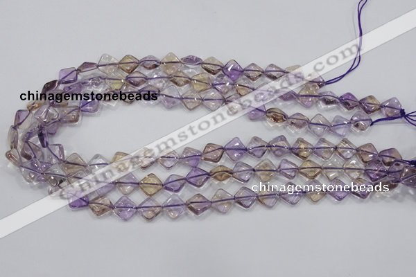 CAN35 15.5 inches 10*10mm diamond natural ametrine gemstone beads