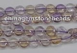 CAN40 15.5 inches 10mm flat round natural ametrine gemstone beads