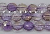 CAN42 15.5 inches 14mm flat round natural ametrine gemstone beads