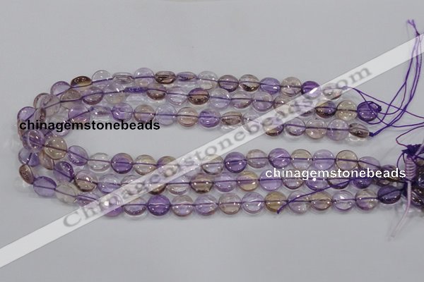 CAN42 15.5 inches 14mm flat round natural ametrine gemstone beads