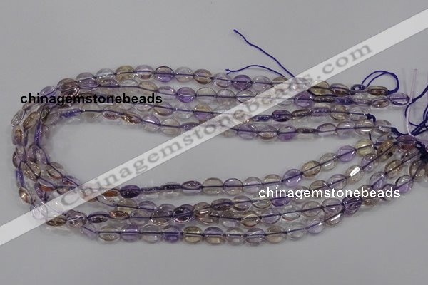 CAN46 15.5 inches 8*10mm oval natural ametrine gemstone beads