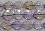 CAN52 15.5 inches 14mm twisted coin natural ametrine gemstone beads