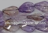 CAN53 15.5 inches 12*16mm twisted oval natural ametrine beads