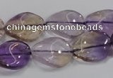 CAN54 15.5 inches 15*20mm twisted oval natural ametrine beads