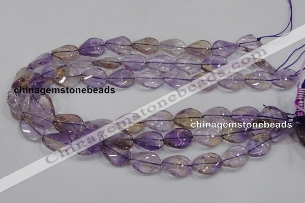 CAN54 15.5 inches 15*20mm twisted oval natural ametrine beads