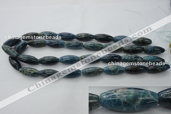 CAP310 15.5 inches 11*25mm rice natural apatite gemstone beads