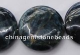 CAP348 15.5 inches 30mm flat round natural apatite gemstone beads