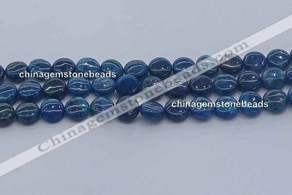 CAP382 15.5 inches 12mm flat round apatite gemstone beads