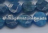 CAP388 15.5 inches 10mm faceted coin apatite gemstone beads