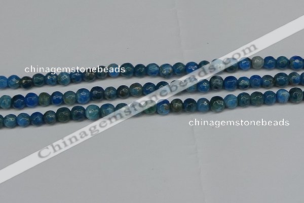 CAP521 15.5 inches 6mm faceted round apatite gemstone beads