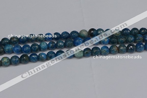 CAP522 15.5 inches 8mm faceted round apatite gemstone beads