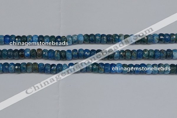 CAP529 15.5 inches 4*7mm faceted rondelle apatite gemstone beads