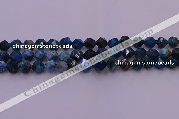 CAP563 15.5 inches 10mm faceted nuggets apatite gemstone beads