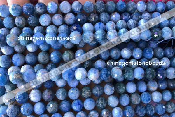 CAP594 15.5 inches 8mm faceted round apatite gemstone beads